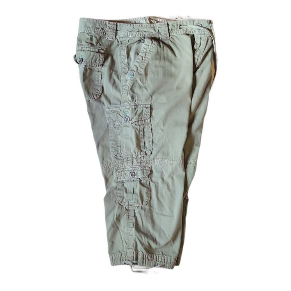 Eddie Bauer Khaki Cotton Women's Cargo Capri Pants Size 12